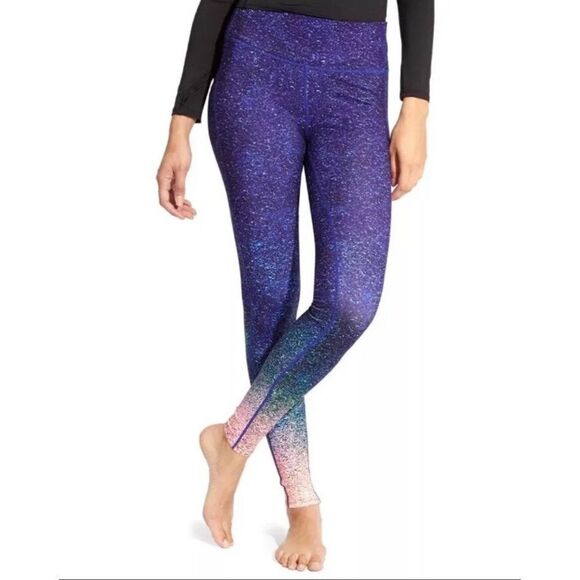 Athleta Ombre Galaxy Print Superluxe Tight Full Length Leggings Small Multicolor - Picture 1 of 16